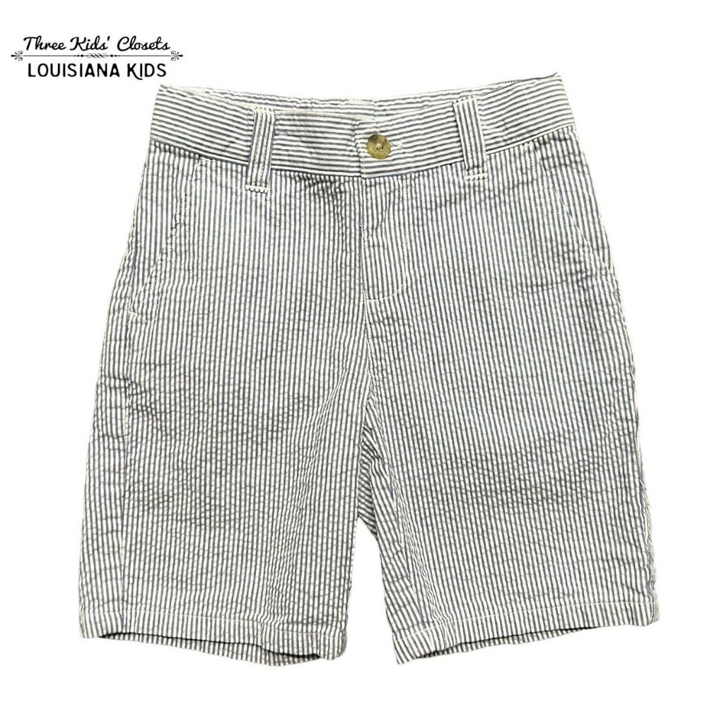 Janie & Jack Sz 5 Blue Seersucker Shorts